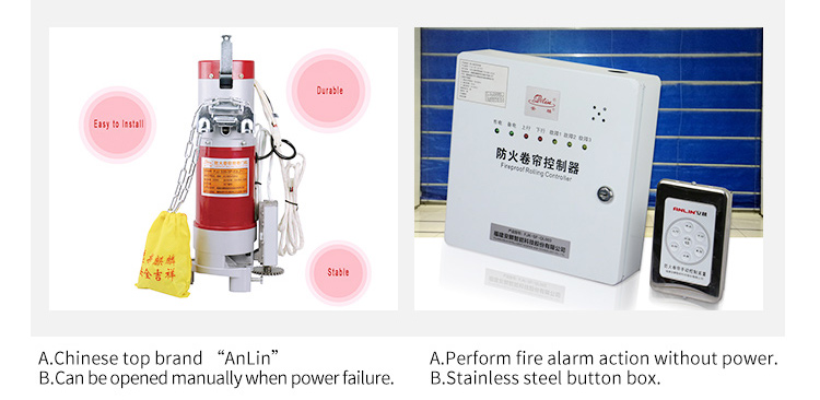 fabric fire roller shutter motor